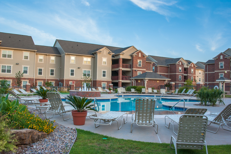 Apartment Building and a Pool